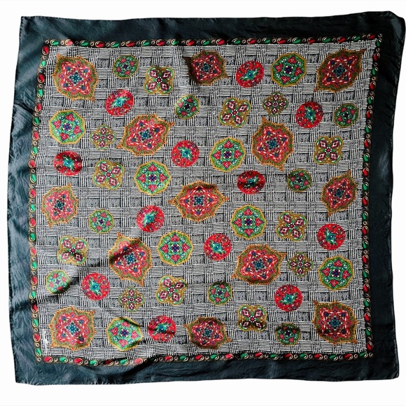 Vintage Ginnie Johansen Silk Scarf - Picture 1 of 5